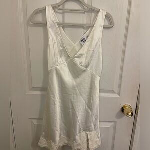 princess polly white cream mini dress